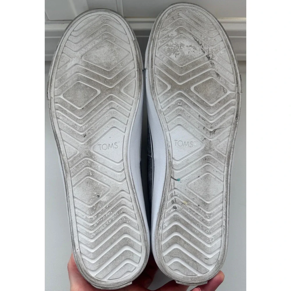 TOMS Slip On Alpargata Fenix Gray Wash Canvas Comfort‎ Loafers Mens Size 13 $60